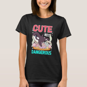Camiseta Baleia Engraçada Fofa Não Perigosa Humor Baleia Or