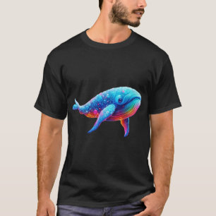 Camiseta Baleia Etérea e Glowing – Fantasia Neon Vibrante