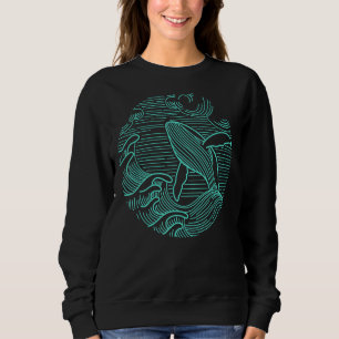 Camiseta Baleia-jubarte Marinha Oceano Natural Azul W