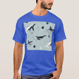 Camiseta Baleia no berçário espacial impressão