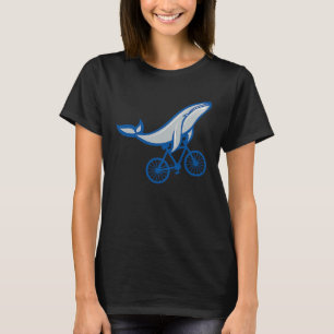 Camiseta Baleia no Bicicleta de Ciclo