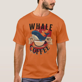 Camiseta Baleia no meu amigo café