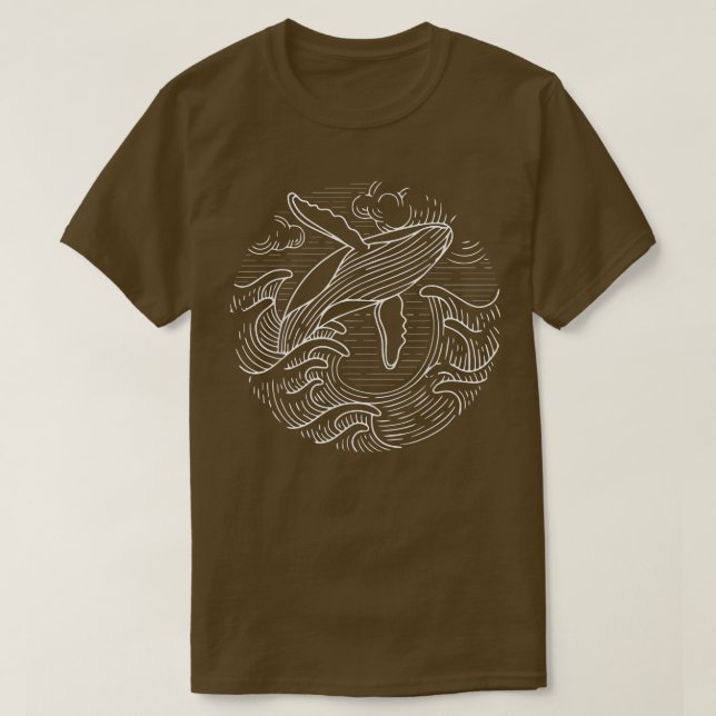 Camiseta Baleia Oferta de Mens (Frente do Design)