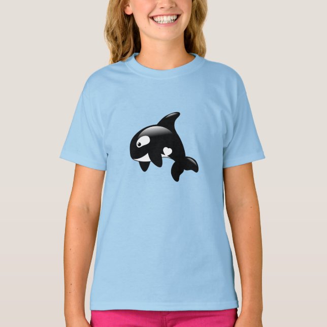 Camiseta Baleia Orca Pequenina Fofa (Frente)