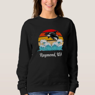 Camiseta Baleia Orca Vintage Raymond WA Envelhecida