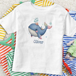 Camiseta Baleia Pequena Fofa e Excêntrica