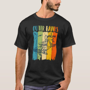 Camiseta Baleia Retro Bancos Exteriores Correspondentes à M