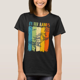 Camiseta Baleia Retro Outer Banks Carolina Família Temática