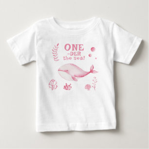 Camiseta Baleia Rosa Debaixo do Mar 1º Aniversário