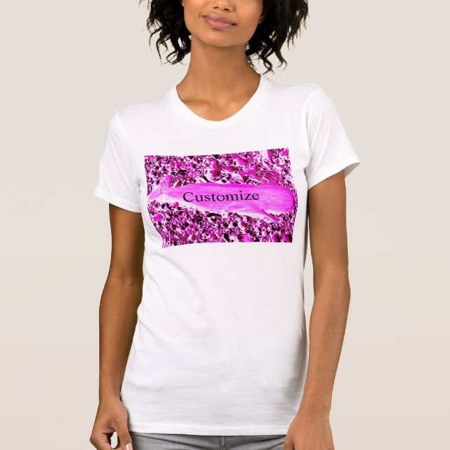 Camiseta Baleia rosa-piscina (Frente)
