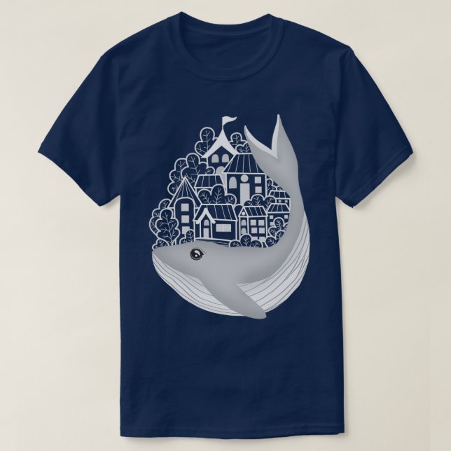 Camiseta Baleia traz a cidade de volta (Frente do Design)