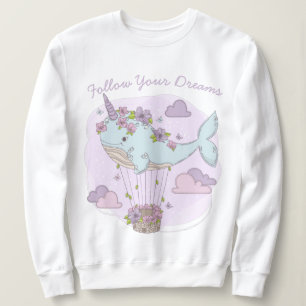 Camiseta Baleia Unicórnio Voadora