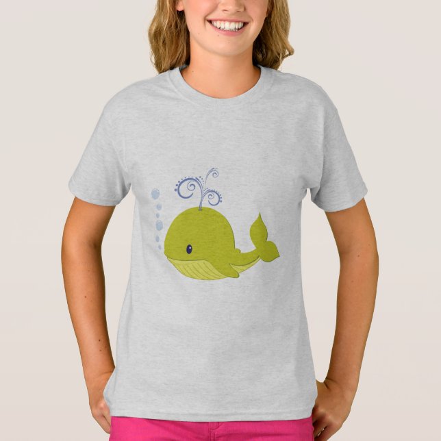 Camiseta Baleia Verde Bebida (Frente)