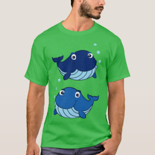 Camiseta Baleias azuis