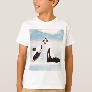 CAMISETA BALEIAS BRINCALHÃO DA BALEIA DA ORCA QUE JOGAM O