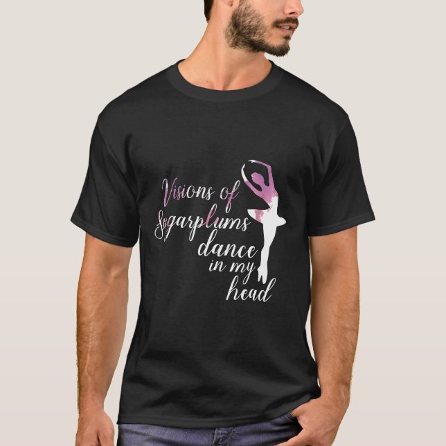 Camiseta Balés De Ameixas De Açúcar Dança De Noz-Noz (Frente)