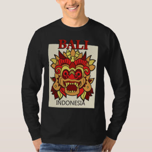 Camiseta Bali Indonésia Máscara de Dragão Ilha Viagem Féria