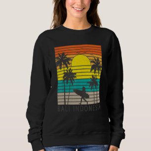 Camiseta Bali Indonésia Surfer Surfing Girl Palm Tree Vacat