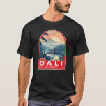 Camiseta Bali Indonesia Viagem Art Vintage<br><div class="desc">Bali retro vetor viagem design. Bali é uma ilha no Sudeste Asiático que é conhecida por suas praias,  templos e cultura. É também o lar da vida marinha,  parques de safari,  e arte.</div>