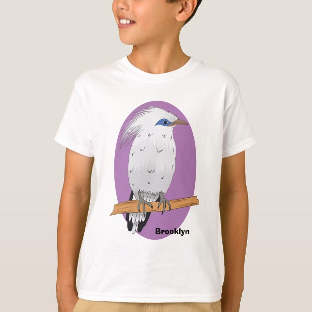 Camiseta Bali Mina - ave exótica tropical (Frente)