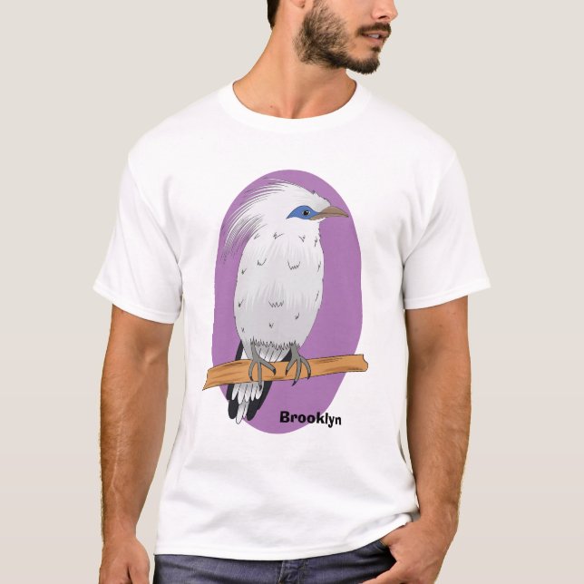 Camiseta Bali Mina - ave exótica tropical (Frente)