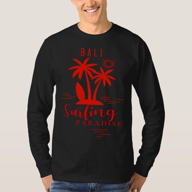 Camiseta Bali Surfing Paradise Indonesia Surfer (Frente)