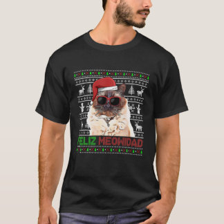 Camiseta Balinês-Javanês Cat Feliz Meowidad Funny Christm