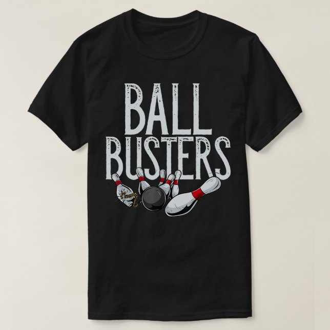 Camiseta Ball Busters BowlingCasais Correspondentes Boliche (Frente do Design)