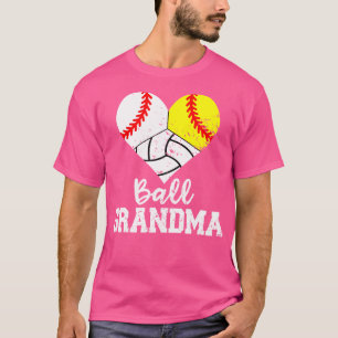 Camiseta Ball Grandma Engraçada Baseball Softball Voleibol