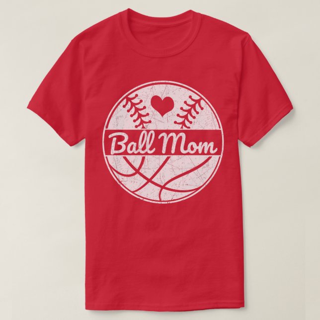 Camiseta Ball Mãe Baseball Basball Amor Sofball Mãe (Frente do Design)