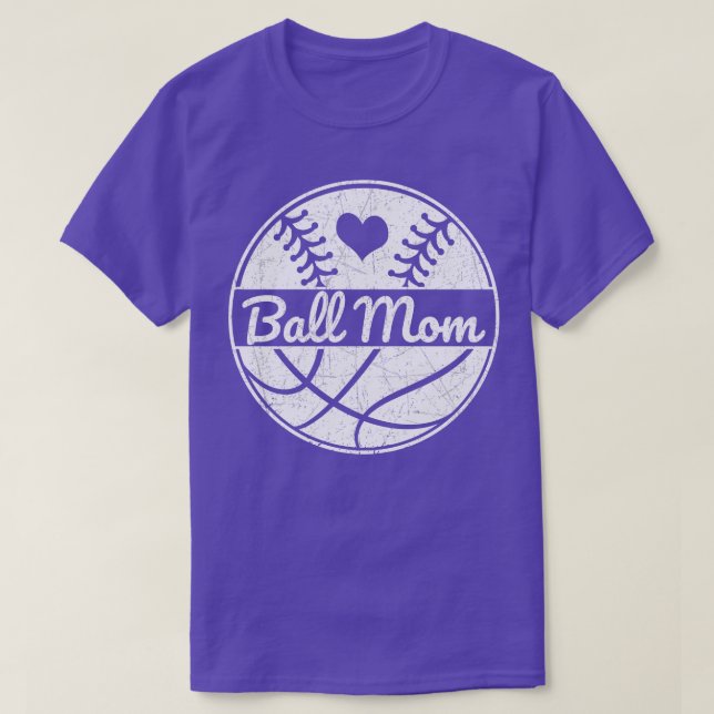 Camiseta Ball Mãe Baseball Basball Amor Sofball Mãe (Frente do Design)