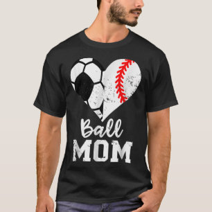 Camiseta Ball Mãe Coração Engraçado Dia de as mães De 