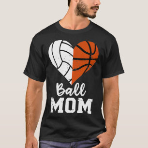 Camiseta Ball Mãe Coração Engraçado Voleibol