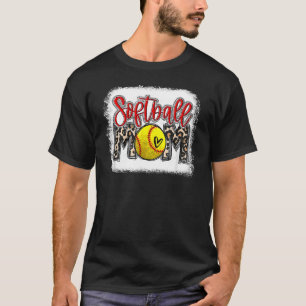 Camiseta Ball Mãe Dia de as mães Teeball Mãe Leopard 12