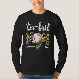 Camiseta Ball Mãe Dia de as mães Teeball Mãe Leopard 30