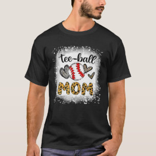 Camiseta Ball Mãe Dia de as mães Teeball Mãe Leopard Funn