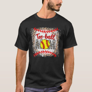Camiseta Ball Mãe Dia de as mães Teeball Mãe Leopard Funn