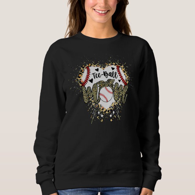Camiseta Ball Mãe Dia de as mães Teeball Mãe Leopardo 5 (Frente)