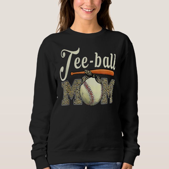 Camiseta Ball Mãe Dia de as mães Teeball Mãe Leopardo 7 (Frente)