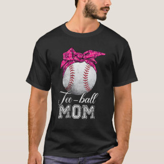 Camiseta Ball Mãe Dia de as mães Teeball Mãe Vintage Mess