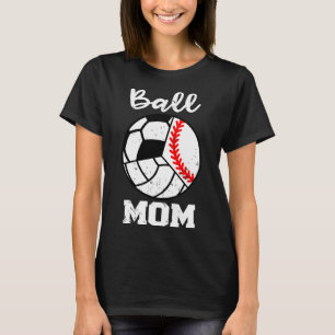 Camiseta Ball Mãe Engraçado Baseball Voleibol Mãe