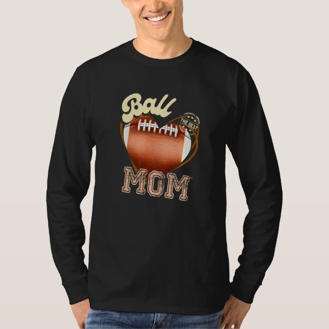 Camiseta Ball Mom Womens Cheer Football Mom Mother's Day Fo (Frente)