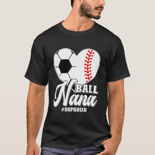 Camiseta Ball Nana Tão Orgulhosa Jogadora De Baseball Nana 