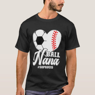 Camiseta Ball Nana Tão Orgulhosa Jogadora De Baseball Nana