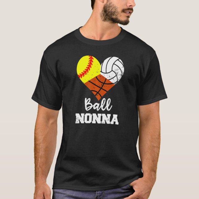 Camiseta Ball Nonna Heart Softball Basball N (Frente)