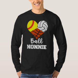 Camiseta Ball Nonnie Heart Softball Basball N