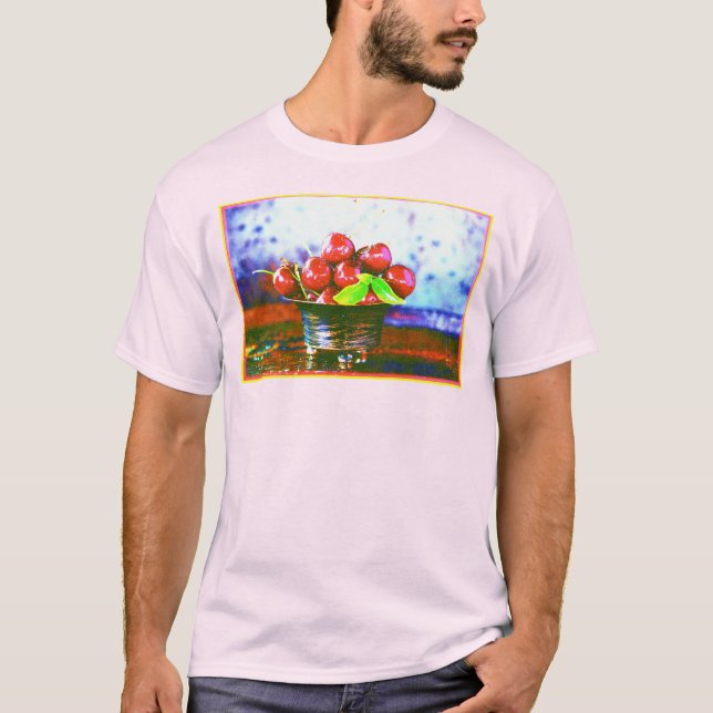 Camiseta "Ball Of Cherries Fruta" Foto Bela. Compre agora (Frente)