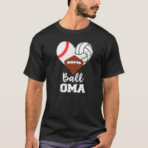 Camiseta Ball Oma Heart Baseball Voleibol Oma