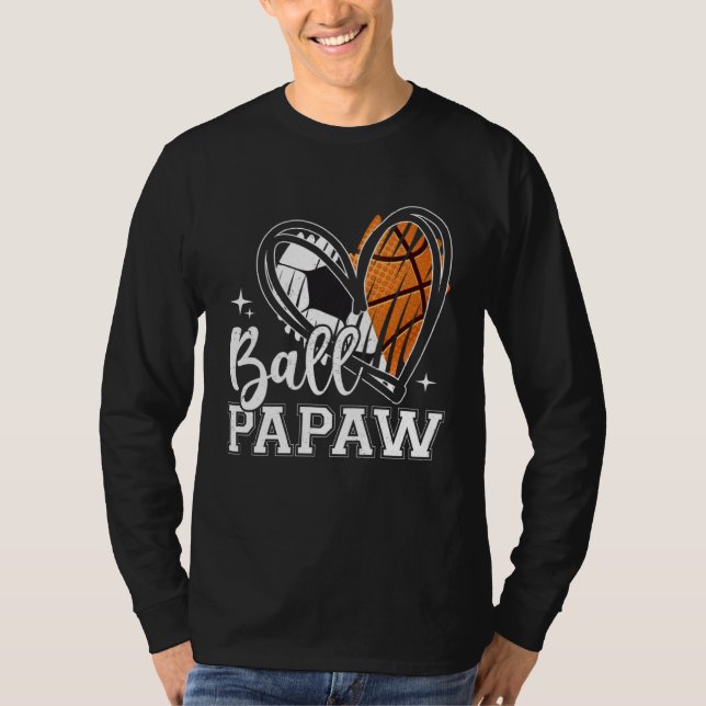 Camiseta Ball Papaw Soccer Basketball Heart (Frente)