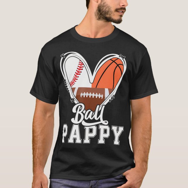 Camiseta Ball Pappy Funny Baseball - Papo de Basquete de Fu (Frente)